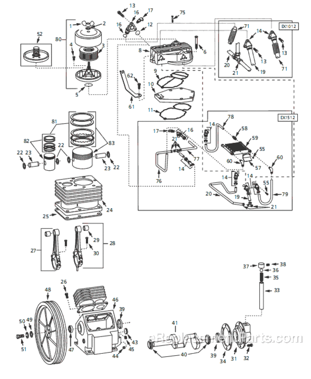 Page A Diagram and Parts List for CI15K000PC 2005 Campbell Hausfeld Compressor